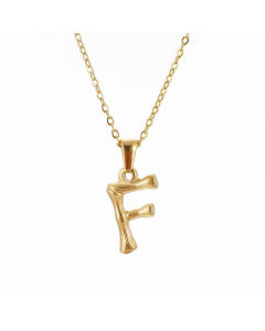 Fashion Gold Plated Stainless Steel Necklaces Letter Titanium Steel Pendant Necklace 