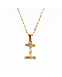 Fashion Gold Plated Stainless Steel Necklaces Letter Titanium Steel Pendant Necklace 