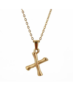 Fashion Gold Plated Stainless Steel Necklaces Letter Titanium Steel Pendant Necklace 