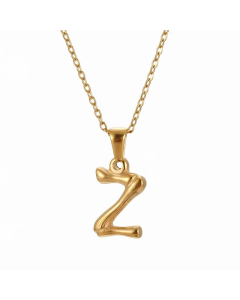 Fashion Gold Plated Stainless Steel Necklaces Letter Titanium Steel Pendant Necklace 