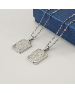 Fashion Plating Stainless Steel Necklaces Letter Stainless Steel Pendant Necklace 
