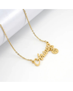 Fashion Gold Plated Stainless Steel Necklaces Letter Constellation Stainless Steel Pendant Necklace 