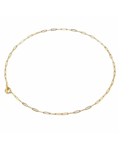 Fashion OT Buckle Paperclip Chain Necklace Gold Plated Stainless Steel Necklaces
