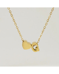 Fashion Gold Plated Stainless Steel Necklaces Letter Heart Shape Titanium Steel Pendant Necklace