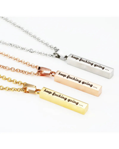 Fashion Rectangle Stainless Steel Pendant Necklace Carving Stainless Steel Necklaces_colorza_3