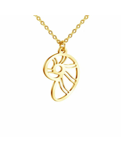 Daily Starfish Conch Seahorse Stainless Steel Necklace Plating Stainless Steel Necklaces-Gold Color-01