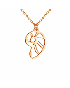 Daily Starfish Conch Seahorse Stainless Steel Necklace Plating Stainless Steel Necklaces-Rose Gold Color-01