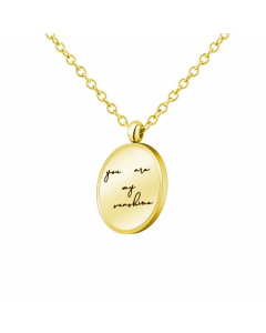 Fashion Plating Stainless Steel Necklaces Round Square Stainless Steel Pendant Necklace 