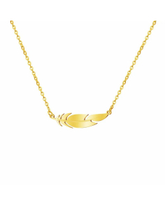 Fashion Plating Stainless Steel Necklaces Feather Stainless Steel Necklace 