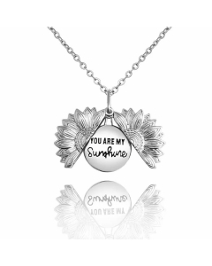 Fashion Sunflower Stainless Steel Pendant Necklace Plating Stainless Steel Necklaces