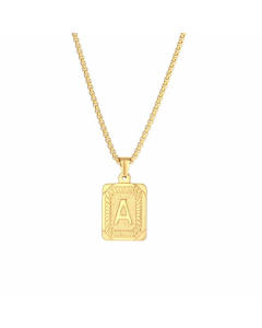 Fashion Plating Stainless Steel Necklaces Letter Stainless Steel Pendant Necklace 
