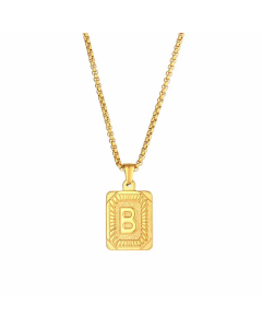 Fashion Plating Stainless Steel Necklaces Letter Stainless Steel Pendant Necklace 
