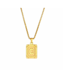Fashion Plating Stainless Steel Necklaces Letter Stainless Steel Pendant Necklace 