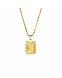 Fashion Plating Stainless Steel Necklaces Letter Stainless Steel Pendant Necklace 