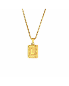 Fashion Plating Stainless Steel Necklaces Letter Stainless Steel Pendant Necklace 