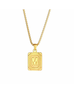 Fashion Plating Stainless Steel Necklaces Letter Stainless Steel Pendant Necklace 