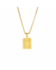Fashion Plating Stainless Steel Necklaces Letter Stainless Steel Pendant Necklace 