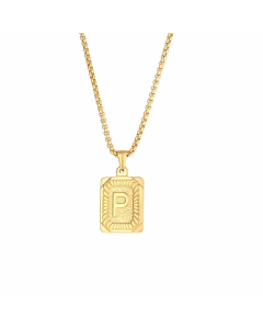 Fashion Plating Stainless Steel Necklaces Letter Stainless Steel Pendant Necklace 
