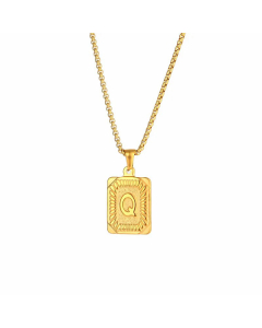 Fashion Plating Stainless Steel Necklaces Letter Stainless Steel Pendant Necklace 