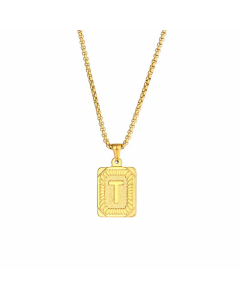 Fashion Plating Stainless Steel Necklaces Letter Stainless Steel Pendant Necklace 