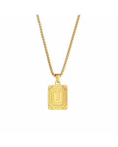 Fashion Plating Stainless Steel Necklaces Letter Stainless Steel Pendant Necklace 