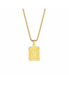 Fashion Plating Stainless Steel Necklaces Letter Stainless Steel Pendant Necklace 