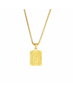 Fashion Plating Stainless Steel Necklaces Letter Stainless Steel Pendant Necklace 