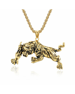 Fashion Polishing Stainless Steel Necklaces Tiger Stainless Steel Pendant Necklace 