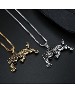 Fashion Polishing Stainless Steel Necklaces Tiger Stainless Steel Pendant Necklace 