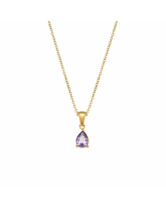 Fashion Plating Inlay Zircon Stainless Steel Necklaces Water Droplets Stainless Steel Pendant Necklace 