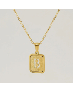 Fashion Letter Square Titanium Steel Necklace Plating Stainless Steel Necklaces