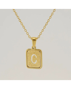 Fashion Letter Square Titanium Steel Necklace Plating Stainless Steel Necklaces