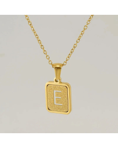 Fashion Letter Square Titanium Steel Necklace Plating Stainless Steel Necklaces