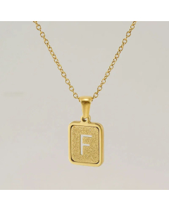 Fashion Letter Square Titanium Steel Necklace Plating Stainless Steel Necklaces