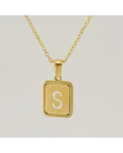Fashion Letter Square Titanium Steel Necklace Plating Stainless Steel Necklaces
