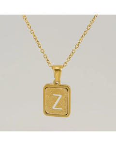 Fashion Letter Square Titanium Steel Necklace Plating Stainless Steel Necklaces