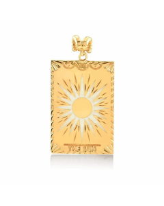 Retro Tarot Tag Titanium Steel Pendant Necklace Enamel Inlay Artificial Gemstones Stainless Steel Necklaces