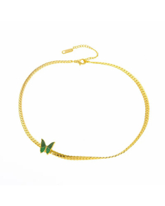 Fashion Choker Plating Stainless Steel Necklaces Butterfly Stainless Steel Colorza