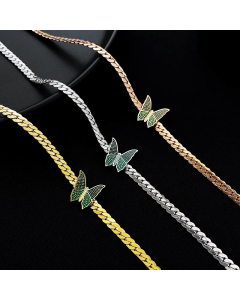 Fashion Choker Plating Stainless Steel Necklaces Butterfly Stainless Steel Colorza