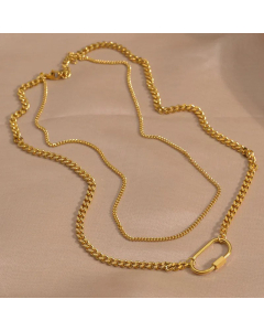 Casual Plated Geometric Stainless Steel Layered Necklaces Wholesale