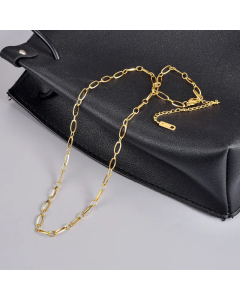 Elegant Plating Stainless Steel Necklaces Solid Color Titanium Steel Necklace 