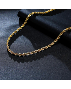 Plain Solid Color Twist Chain Titanium Steel Necklace Plating Stainless Steel Necklaces