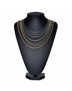 Plain Solid Color Twist Chain Titanium Steel Necklace Plating Stainless Steel Necklaces