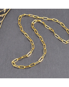 Solid Color Paper Clip Titanium Steel Necklace Plating Stainless Steel Necklaces