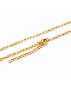 Plain O-Shaped Chain Titanium Steel Necklace Plating Stainless Steel Necklaces