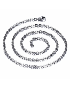 Plain O-Shaped Chain Titanium Steel Necklace Plating Stainless Steel Necklaces