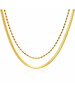 Fashion Layered Necklaces Plating Stainless Steel Necklaces Solid Color Stainless Steel 