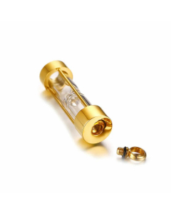 Cool Style Polishing Stainless Steel Necklaces Perfume Bottle Stainless Steel Pendant Necklace -Gold Color-pendant_only