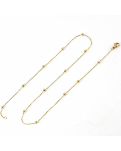 Simple Style Station Chain Titanium Steel Necklace Plating Stainless Steel Necklaces 