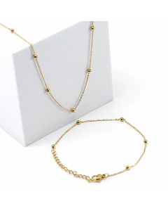 Simple Style Station Chain Titanium Steel Necklace Plating Stainless Steel Necklaces 